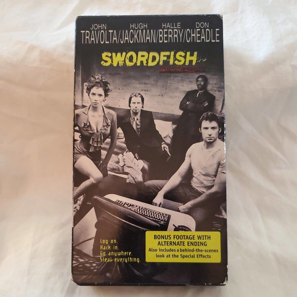Swordfish (VHS, 2001) John Travolta, Hugh Jackman, Halle Berry